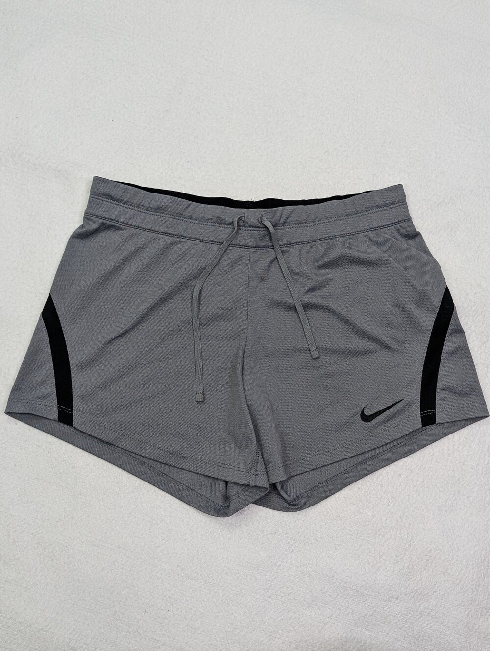 Nike Infiknit Mid Training Shorts Women's Size Small Grey Drawstring Athletic